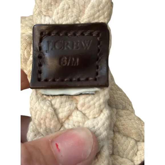 J. Crew White Woven Rope Belt Size Medium - Picture 4 of 4